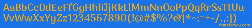 Шрифт ArimakoshiBold – оранжевые шрифты на синем фоне