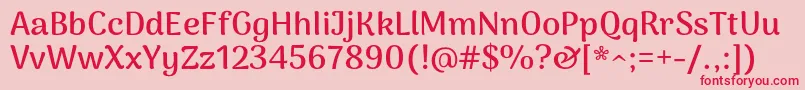 ArimakoshiBold Font – Red Fonts on Pink Background