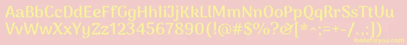 fuente ArimakoshiBold – Fuentes Amarillas Sobre Fondo Rosa