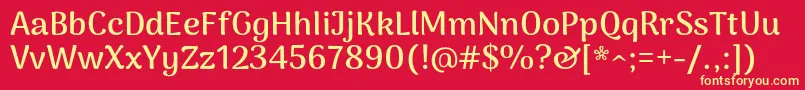 ArimakoshiBold Font – Yellow Fonts on Red Background