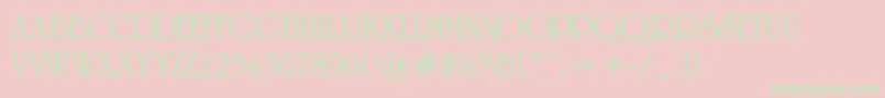 ARomanustitulrg Font – Green Fonts on Pink Background