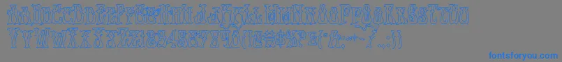 Instantzenout Font – Blue Fonts on Gray Background