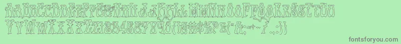 Instantzenout Font – Gray Fonts on Green Background