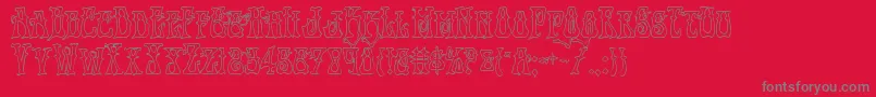 Instantzenout Font – Gray Fonts on Red Background
