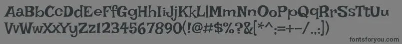Irishgrover Font – Black Fonts on Gray Background