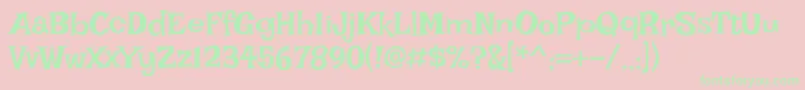 Irishgrover Font – Green Fonts on Pink Background