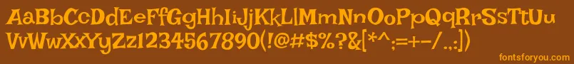 Irishgrover Font – Orange Fonts on Brown Background