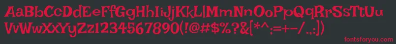 Irishgrover Font – Red Fonts on Black Background
