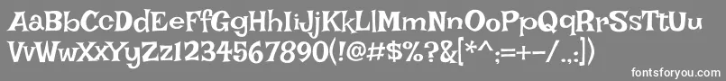 Irishgrover Font – White Fonts on Gray Background