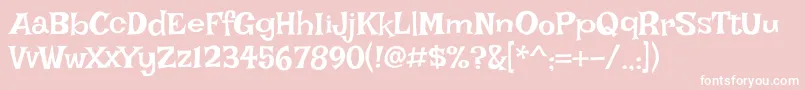 Irishgrover Font – White Fonts on Pink Background