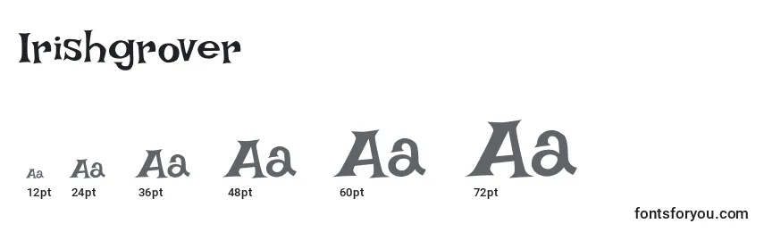 Irishgrover Font Sizes