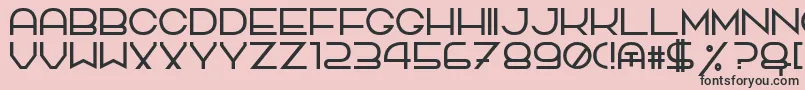 フォントTpfQuackery – ピンクの背景に黒い文字