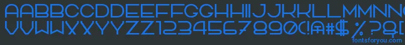 TpfQuackery Font – Blue Fonts on Black Background