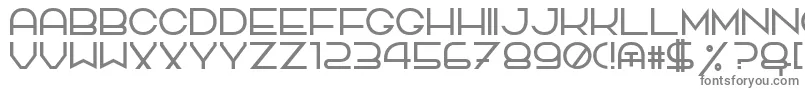 TpfQuackery-fontti – harmaat kirjasimet valkoisella taustalla