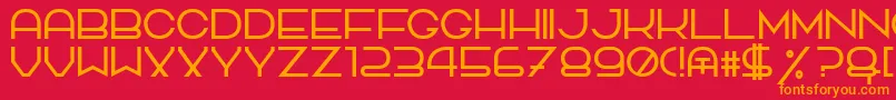 TpfQuackery Font – Orange Fonts on Red Background