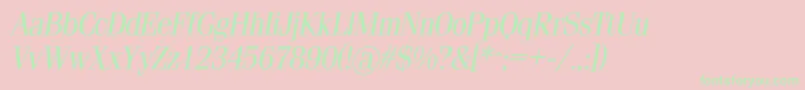 SimeizcItalic Font – Green Fonts on Pink Background