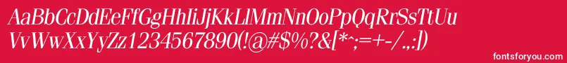 SimeizcItalic Font – White Fonts on Red Background
