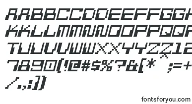 PixelCalculonItalic font – standard Fonts