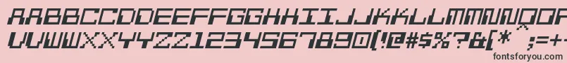 PixelCalculonItalic Font – Black Fonts on Pink Background