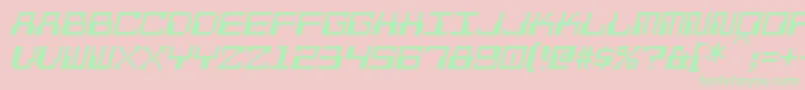 PixelCalculonItalic-Schriftart – Grüne Schriften auf rosa Hintergrund