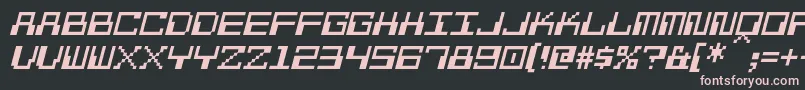 Шрифт PixelCalculonItalic – розовые шрифты на чёрном фоне