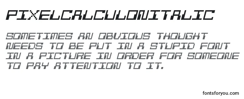 Шрифт PixelCalculonItalic