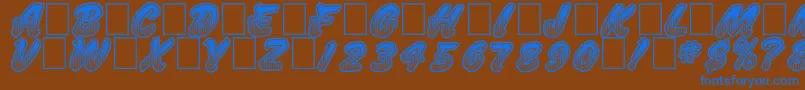 Шрифт JumboParade – синие шрифты на коричневом фоне