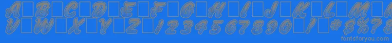 JumboParade Font – Gray Fonts on Blue Background