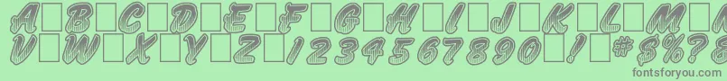 JumboParade Font – Gray Fonts on Green Background