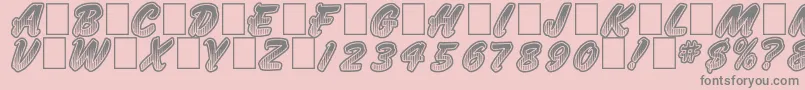 JumboParade Font – Gray Fonts on Pink Background