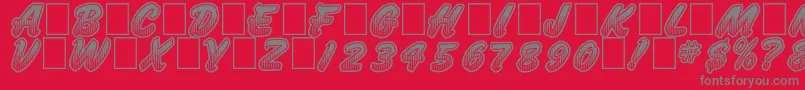 JumboParade Font – Gray Fonts on Red Background