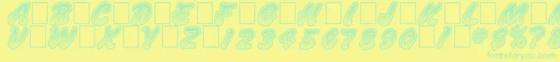 JumboParade Font – Green Fonts on Yellow Background