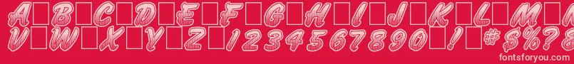 JumboParade Font – Pink Fonts on Red Background