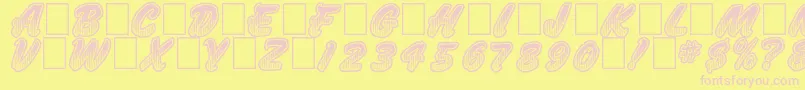JumboParade Font – Pink Fonts on Yellow Background