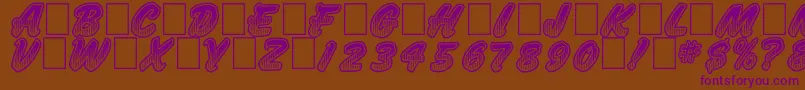 JumboParade Font – Purple Fonts on Brown Background