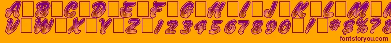 JumboParade Font – Purple Fonts on Orange Background