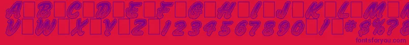 JumboParade Font – Purple Fonts on Red Background