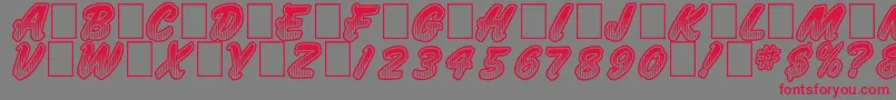JumboParade-Schriftart – Rote Schriften auf grauem Hintergrund
