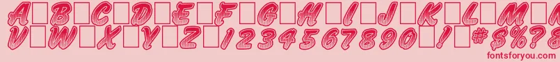 JumboParade Font – Red Fonts on Pink Background