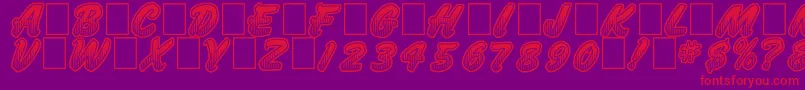 JumboParade Font – Red Fonts on Purple Background