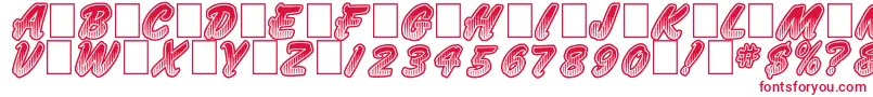 JumboParade Font – Red Fonts on White Background