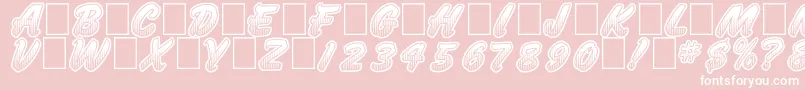 フォントJumboParade – ピンクの背景に白い文字