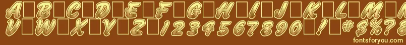 JumboParade Font – Yellow Fonts on Brown Background