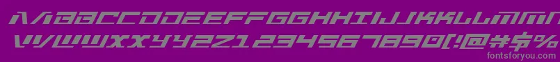 Warmachinesuperital Font – Gray Fonts on Purple Background