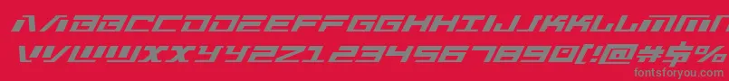 Warmachinesuperital Font – Gray Fonts on Red Background