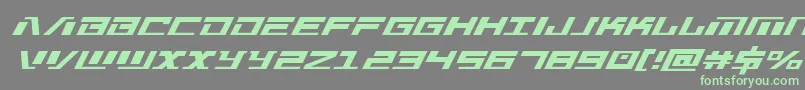 Warmachinesuperital Font – Green Fonts on Gray Background