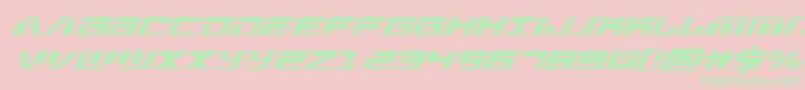 Warmachinesuperital Font – Green Fonts on Pink Background