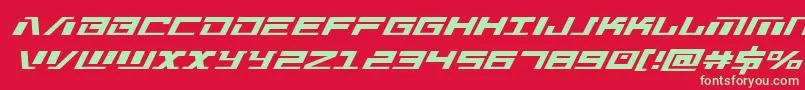 Warmachinesuperital Font – Green Fonts on Red Background