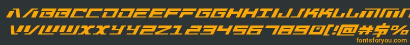 Warmachinesuperital Font – Orange Fonts on Black Background