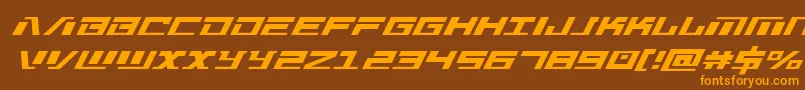Warmachinesuperital Font – Orange Fonts on Brown Background